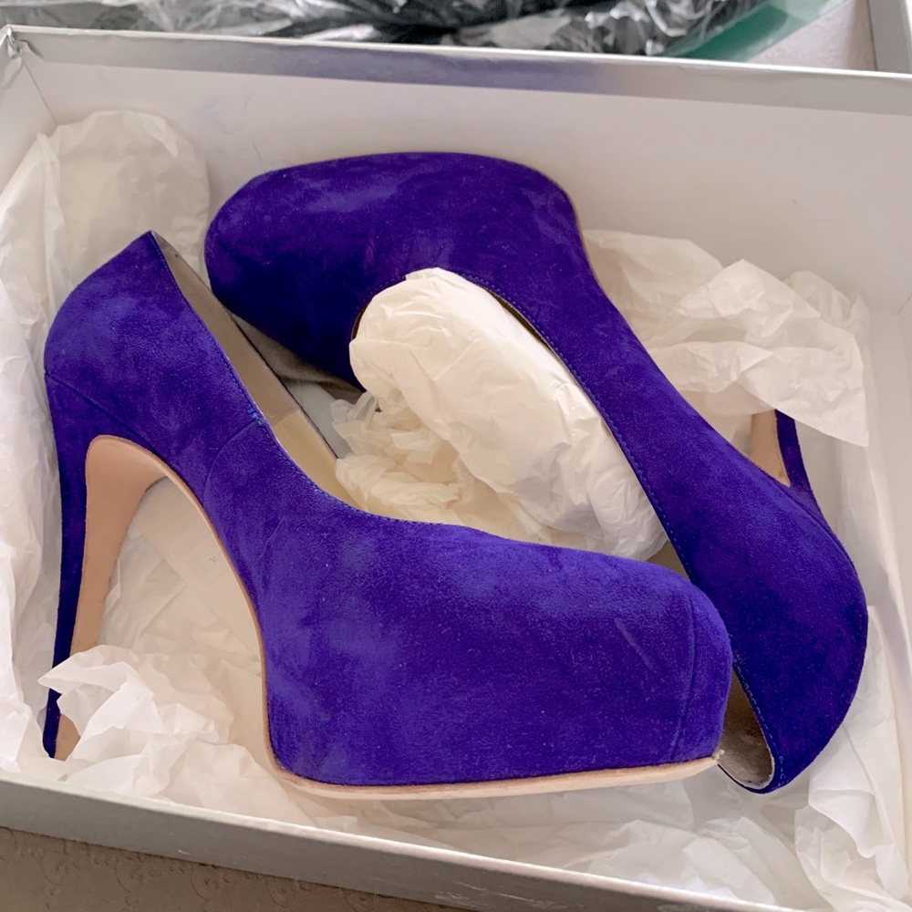 Brian Atwood Purple Suede Pumps
